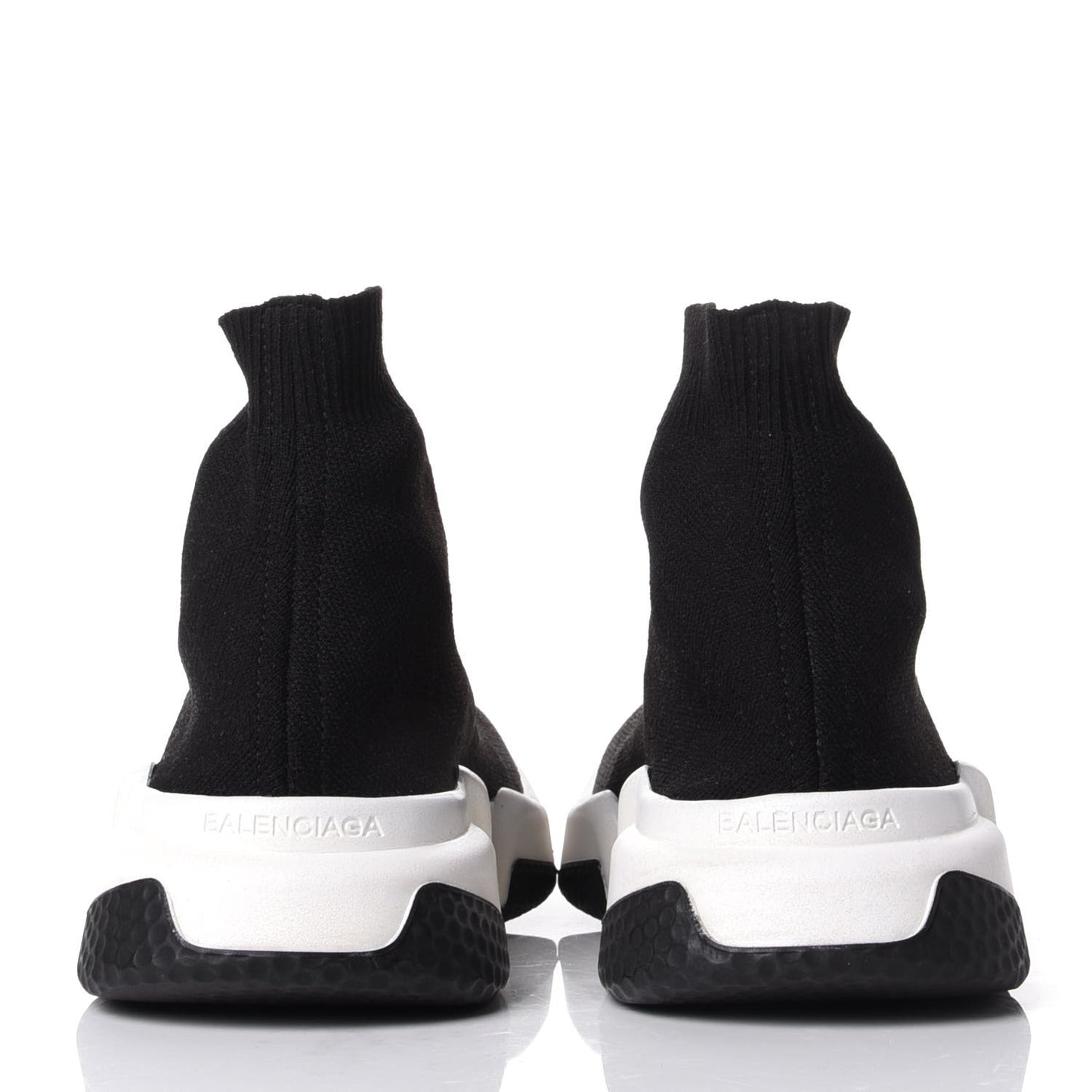Neoprene Knit Womens Speed Sneakers 36 Black White
