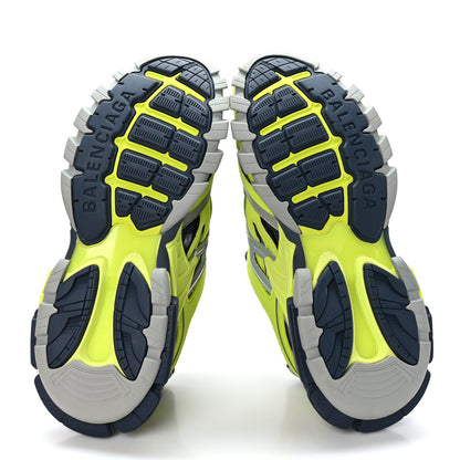 Balenciaga Rubber Mesh Tri-Color Clear Sole Mens Track.2 Open Sneakers 45 Acid Green Grey Dark Grey 5 of 7