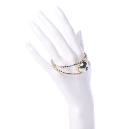 Chanel Pearl CC Cuff Gold 2 of 5