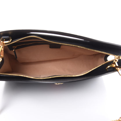 Gucci Suede Patent GG Web Medium Ophidia Top Handle Chain Blue Black 5 of 12