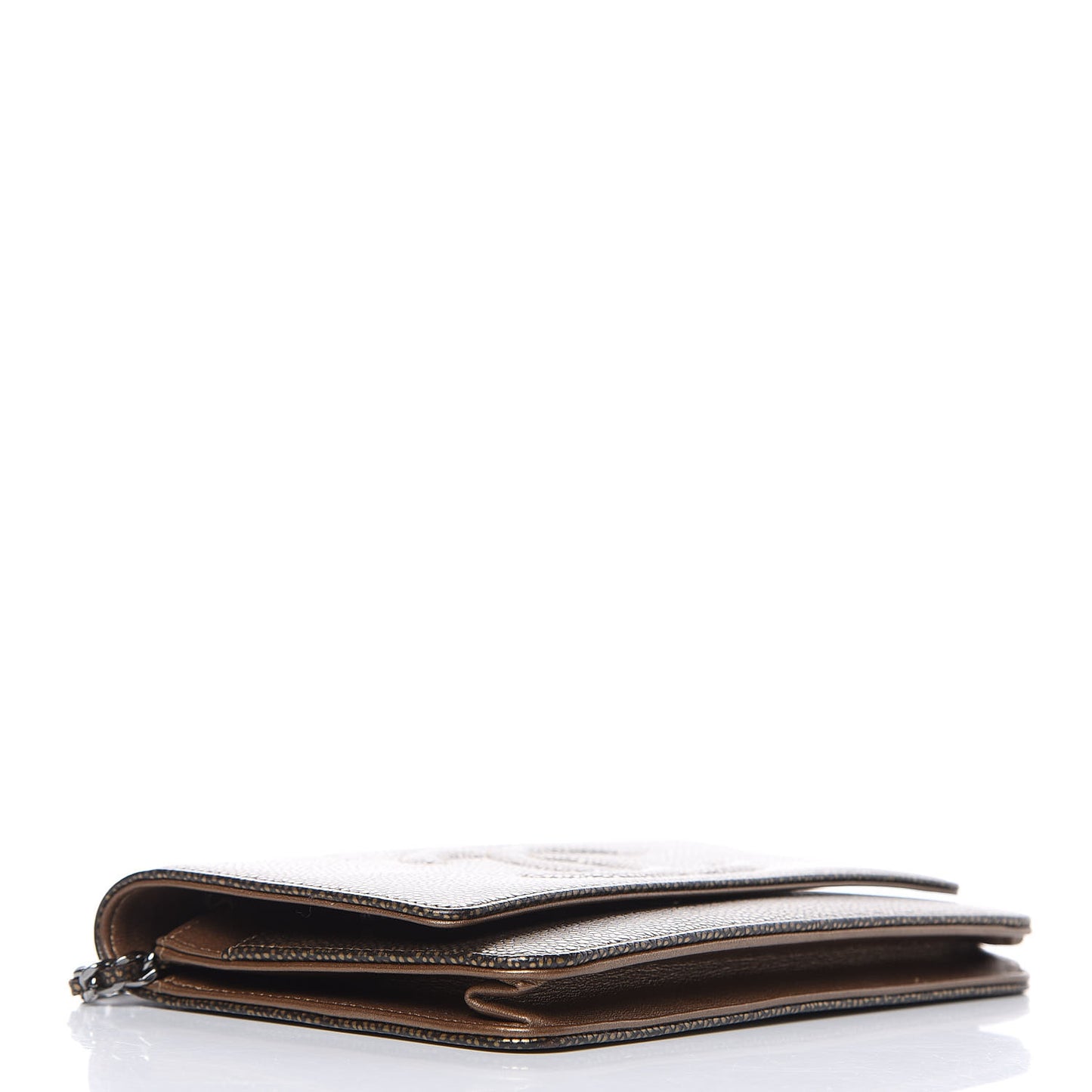 Metallic Caviar Timeless CC Wallet On Chain WOC Bronze