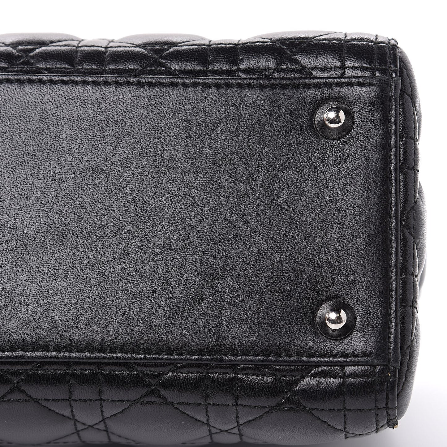 Lambskin Cannage Large Lady Dior Black