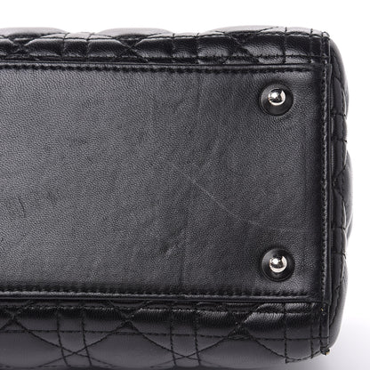 Christian Dior Lambskin Cannage Large Lady Dior Black 11 of 17