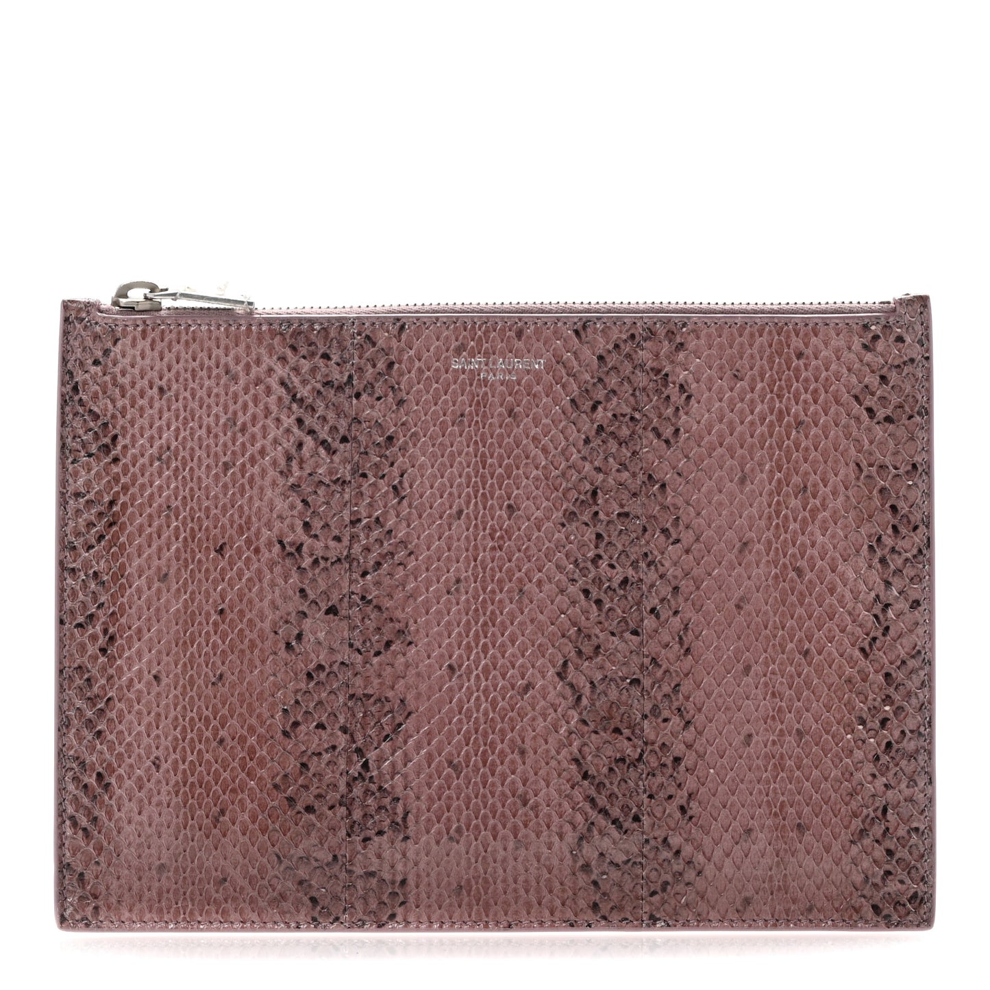 Snakeskin Zip Pouch Purple Multicolor