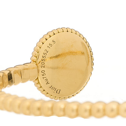 Christian Dior 18K Yellow Gold Diamond Black Onyx Mother of Pearl Celeste Cuff Bracelet 3 of 4