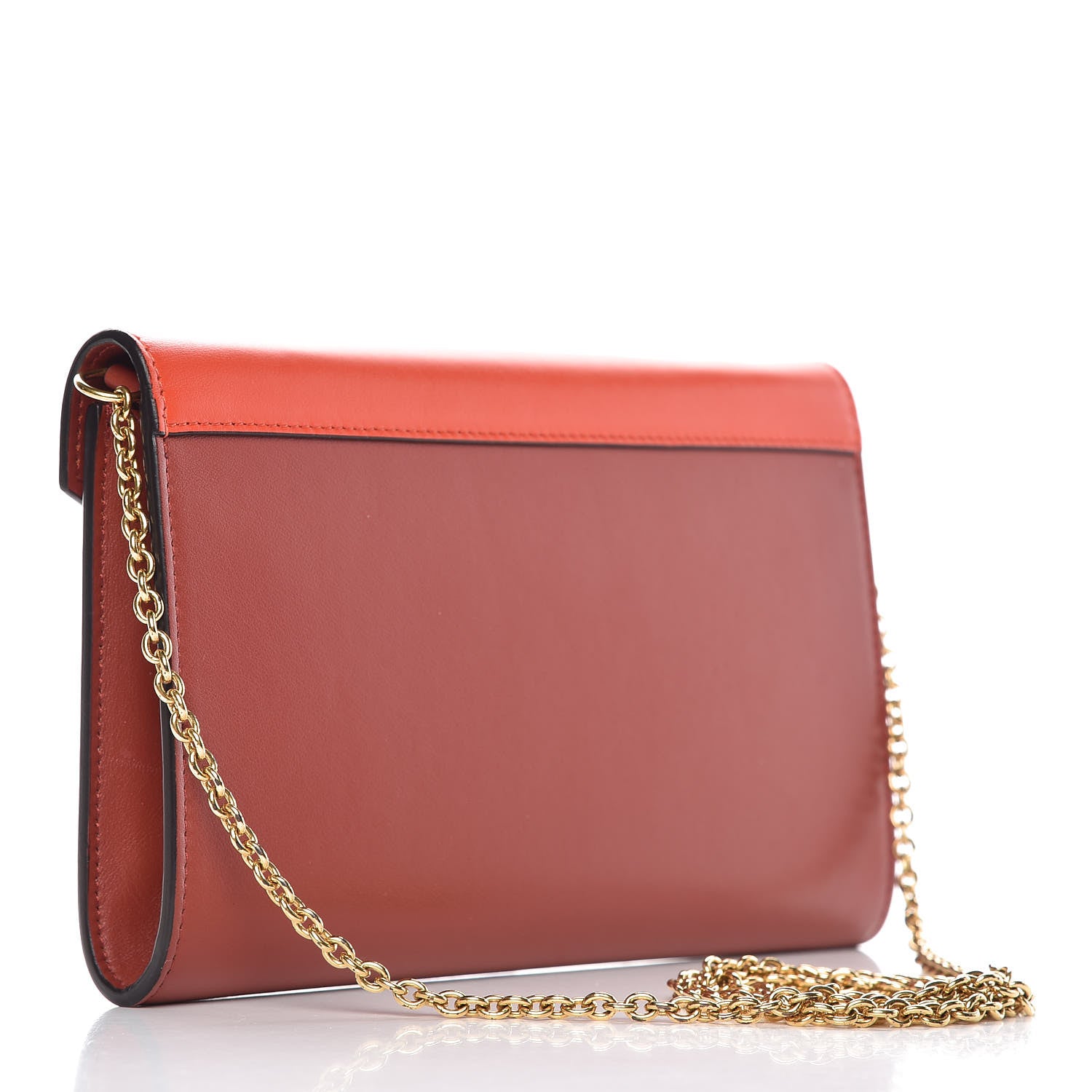 Celine Shiny Calfskin Clutch on a Chain Multicolor 3 of 6