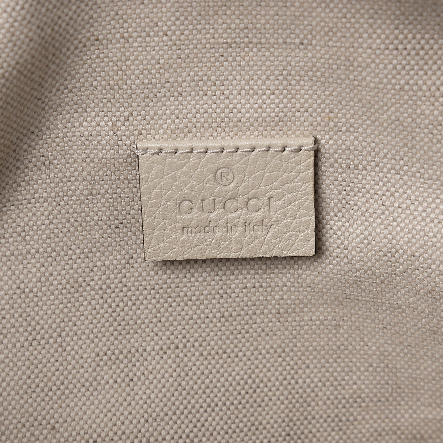 Grained Calfskin Logo Belt Bag White