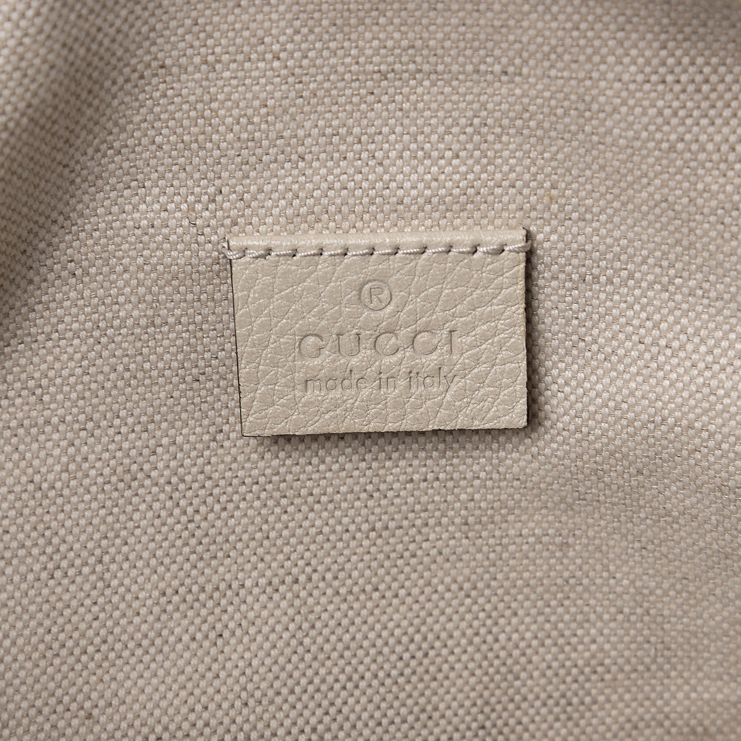Gucci Grained Calfskin Logo Belt Bag White 5 of 9