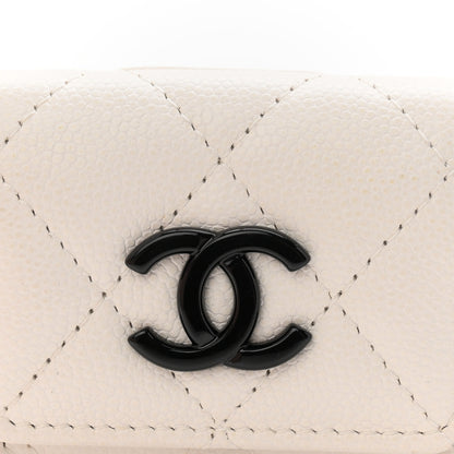 Chanel Caviar Quilted Airpods Pro Holder Belt White 9 of 11