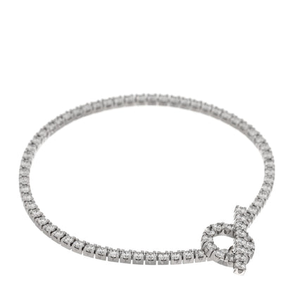 Hermes 18K White Gold Diamond Finesse Link Bracelet XS 1 of 4