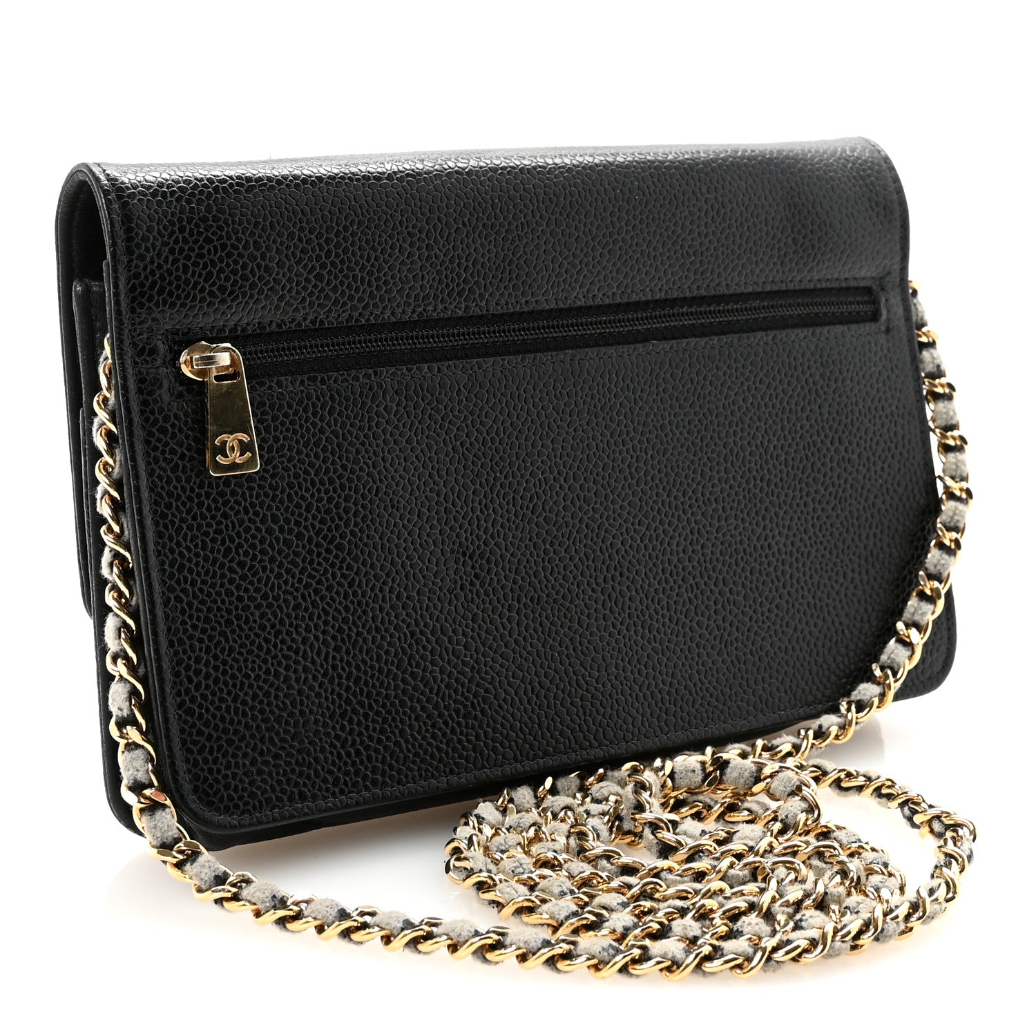 Chanel Caviar Timeless CC Wallet On Chain WOC Black 3 of 11