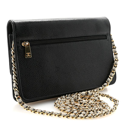 Chanel Caviar Timeless CC Wallet On Chain WOC Black 3 of 11