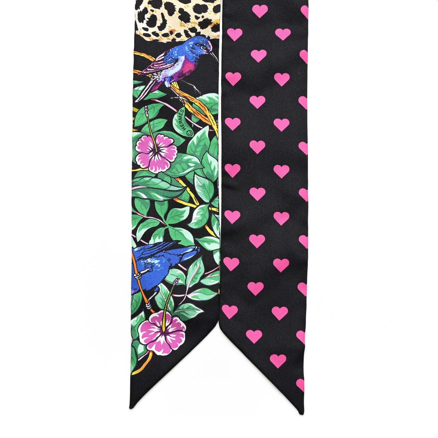 Silk Jungle Love Love Twilly Black Vert Rose Vif