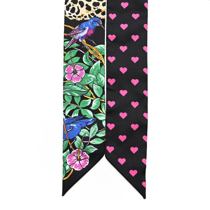 Hermes Silk Jungle Love Love Twilly Black Vert Rose Vif 2 of 4
