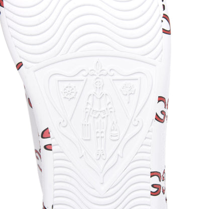 Gucci Calfskin GucciGhost Print Womens Ace Sneakers 39.5 White Hibiscus Red 8 of 10