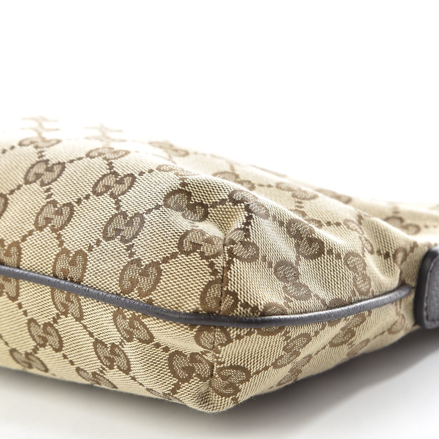 Gucci Monogram Web Small Flat Messenger Crossbody Dark Brown 6 of 9