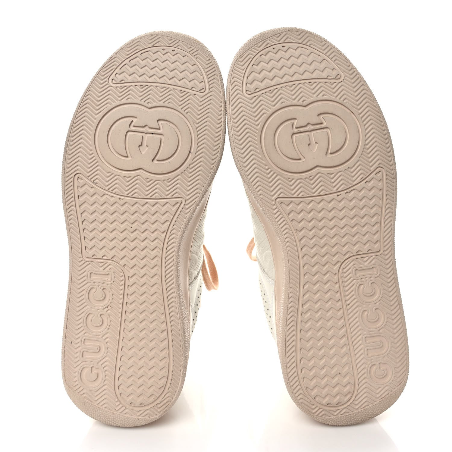 Gucci Calfskin GG Tennis Embossed Womens Platform 55mm Sneakers 39 White 6 of 9