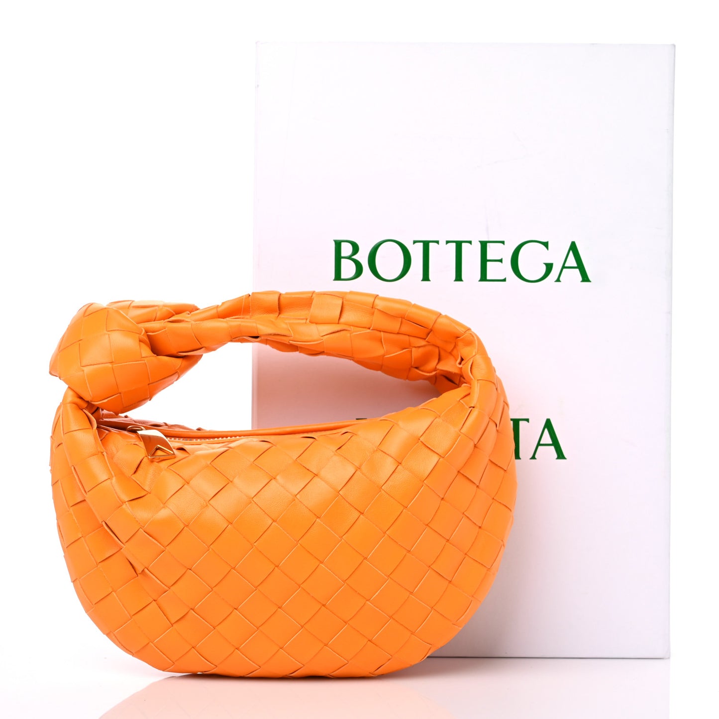 Nappa Intrecciato Mini Jodie Tangerine