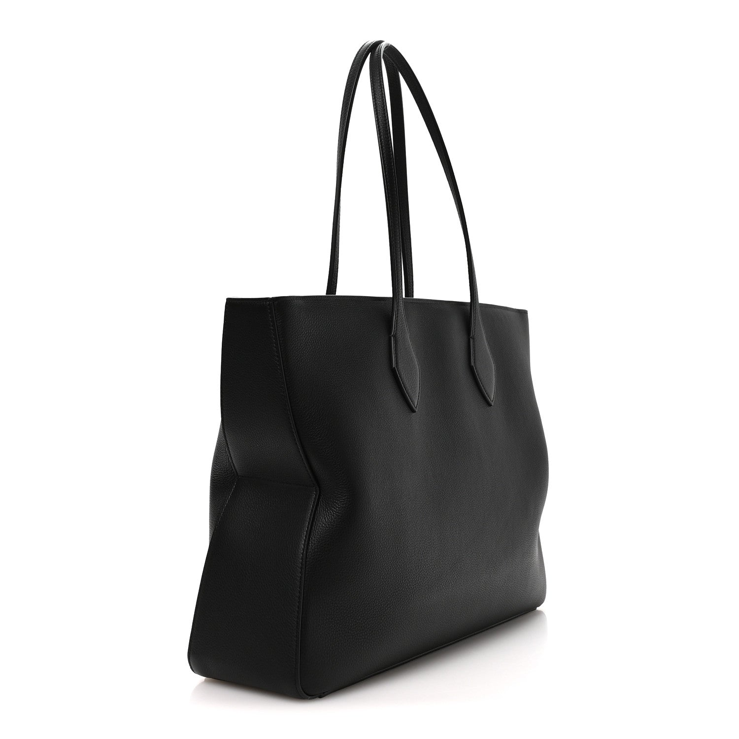 Salvatore Ferragamo Grained Calfskin Large Star Tote Black 3 of 11