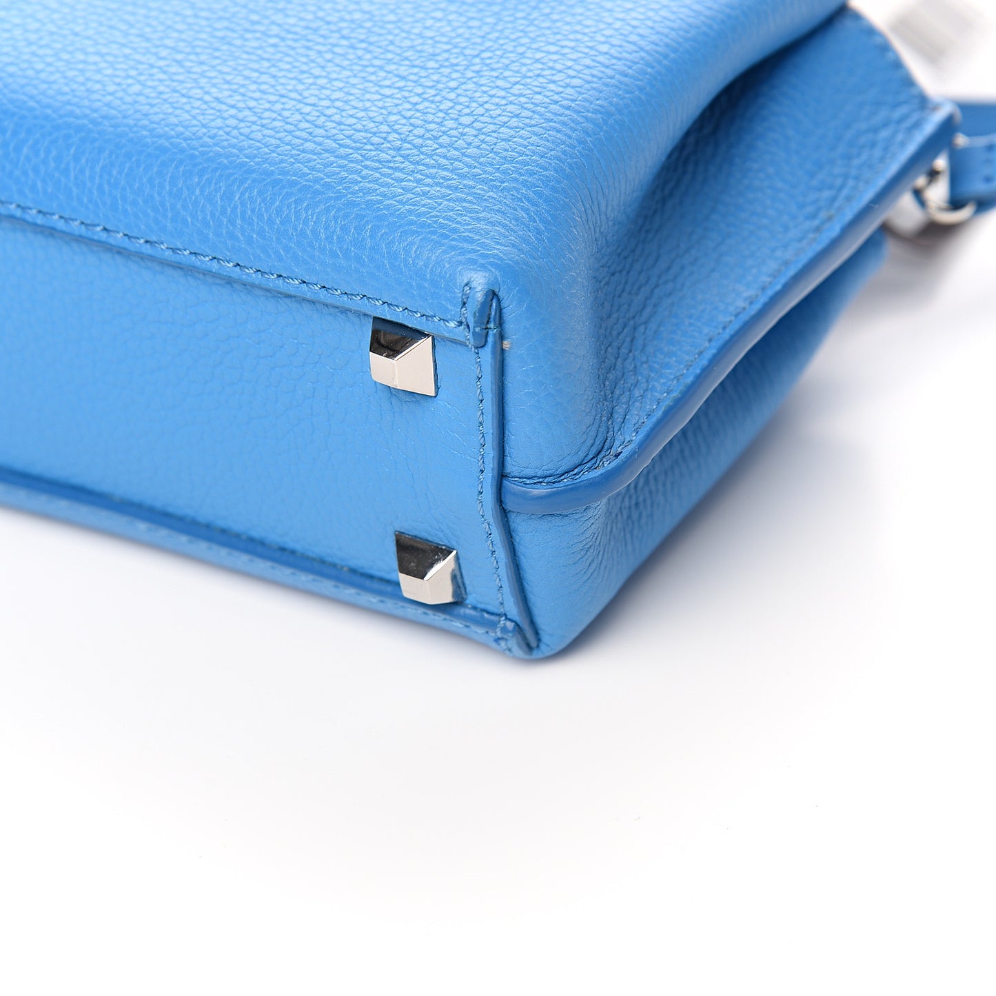 Grained Calfskin X-Mini Milla Tote Tile Blue