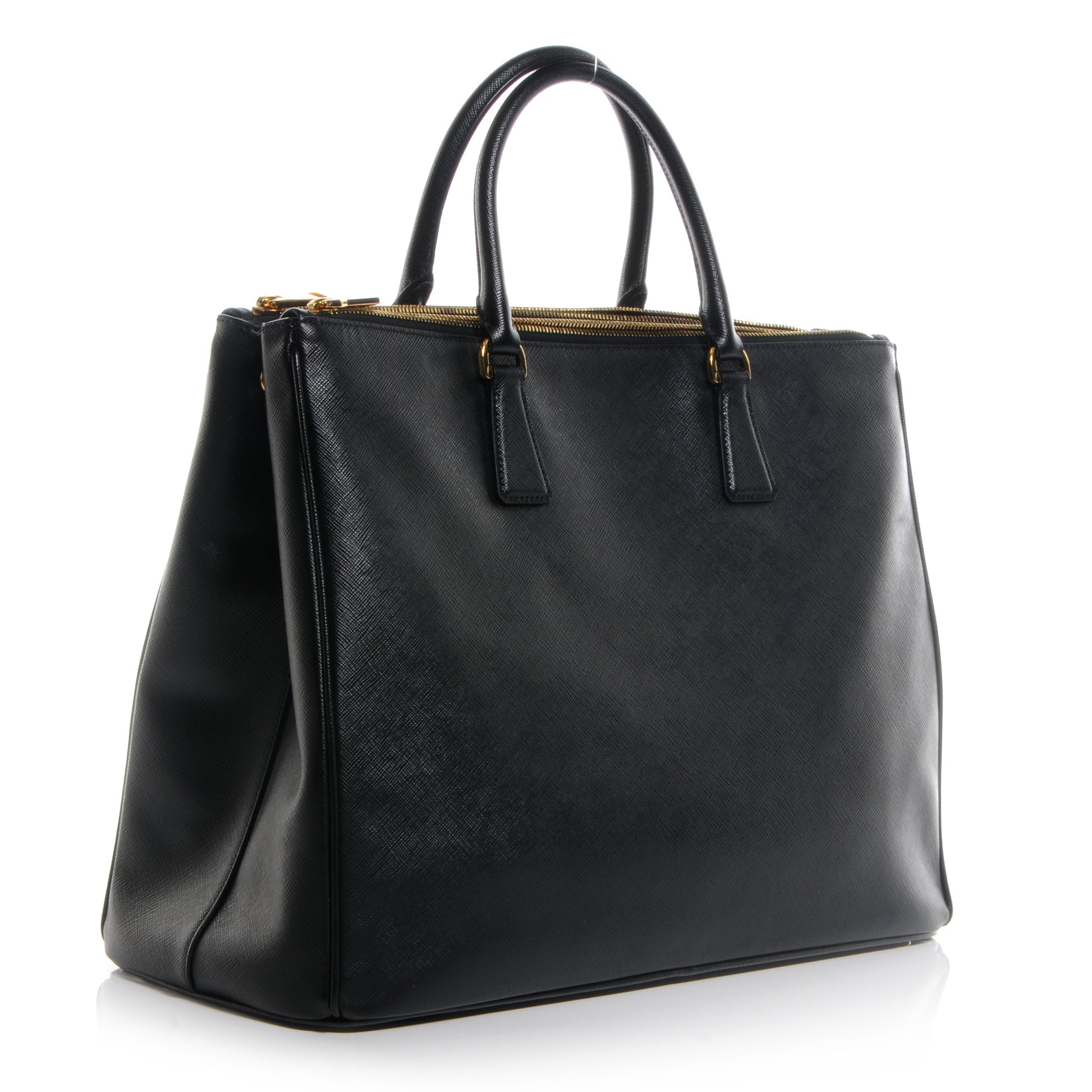 Prada Saffiano Lux Double Zip Executive Tote Nero Black 3 of 10