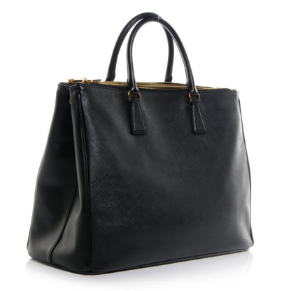 Prada Saffiano Lux Double Zip Executive Tote Nero Black 3 of 10