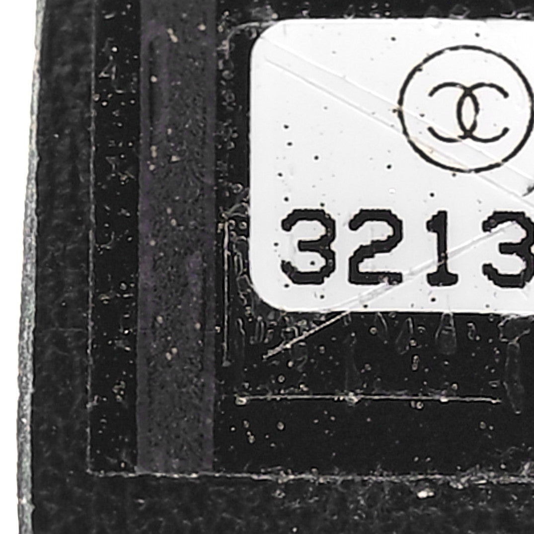 Calfskin Quilted CC Uniform Flap Belt Bag Black