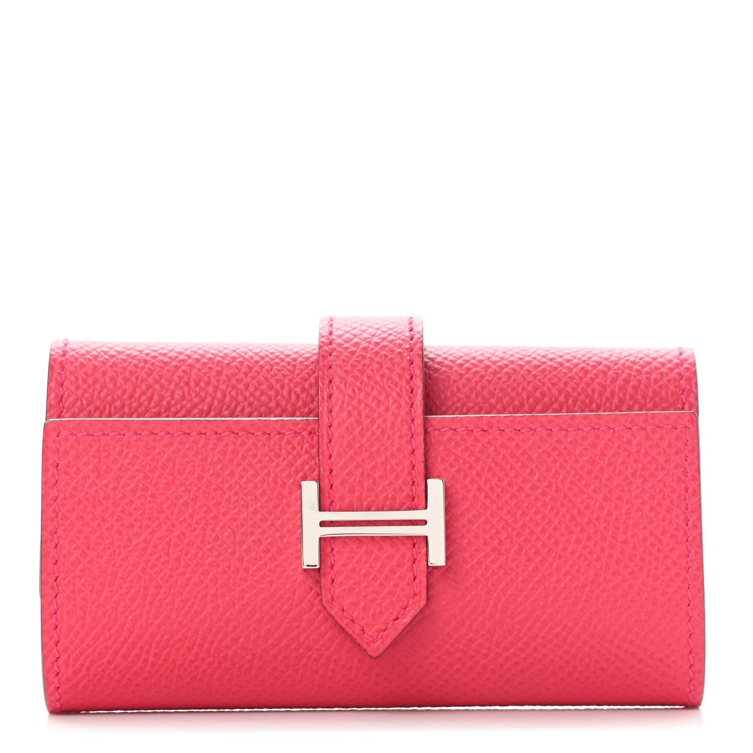 Hermes Epsom Bearn Multicles 4 Key Holder Rose Extreme 1 of 9