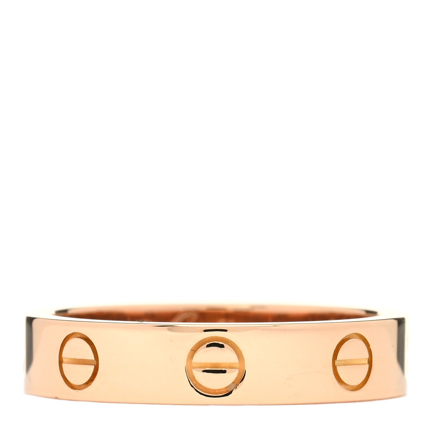 18K Pink Gold Diamond 4mm LOVE Wedding Band Ring 52 6