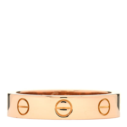 Cartier 18K Pink Gold Diamond 4mm LOVE Wedding Band Ring 52 6 3 of 4