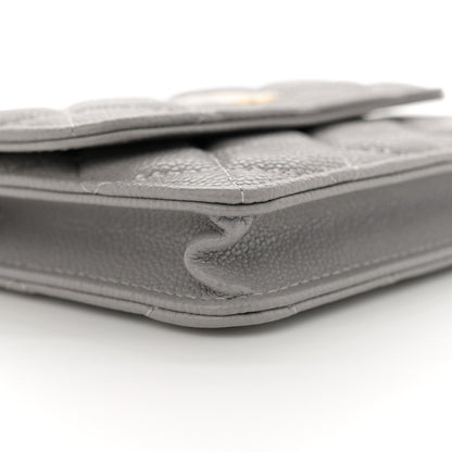 Chanel Caviar Quilted Miss Coco Clutch With Chain Grey 9 of 10