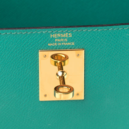 Hermes Epsom Kelly Sellier 28 Bleu Paon 5 of 14