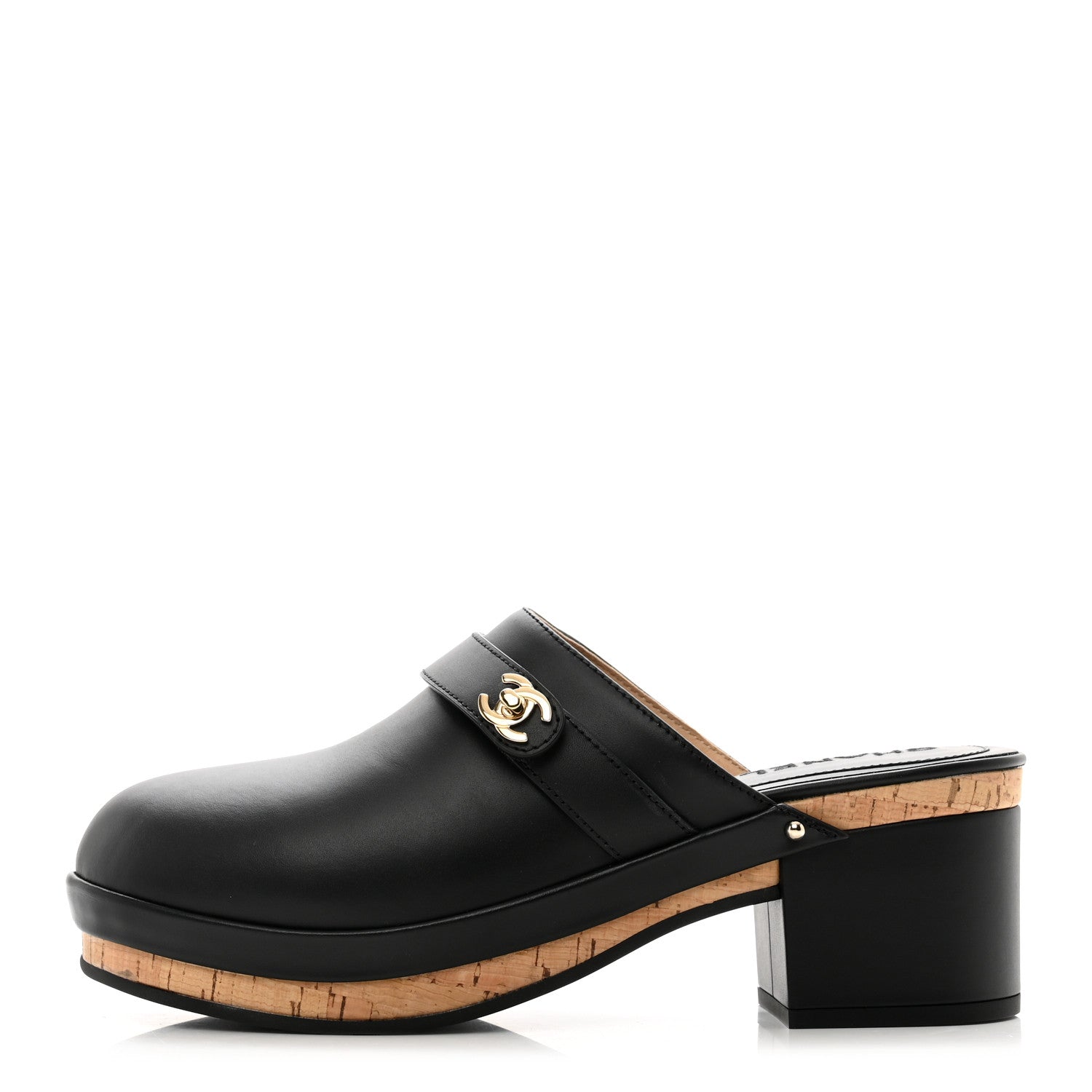 Chanel Calfskin CC Turn Lock Clogs 41 Black 1 of 9