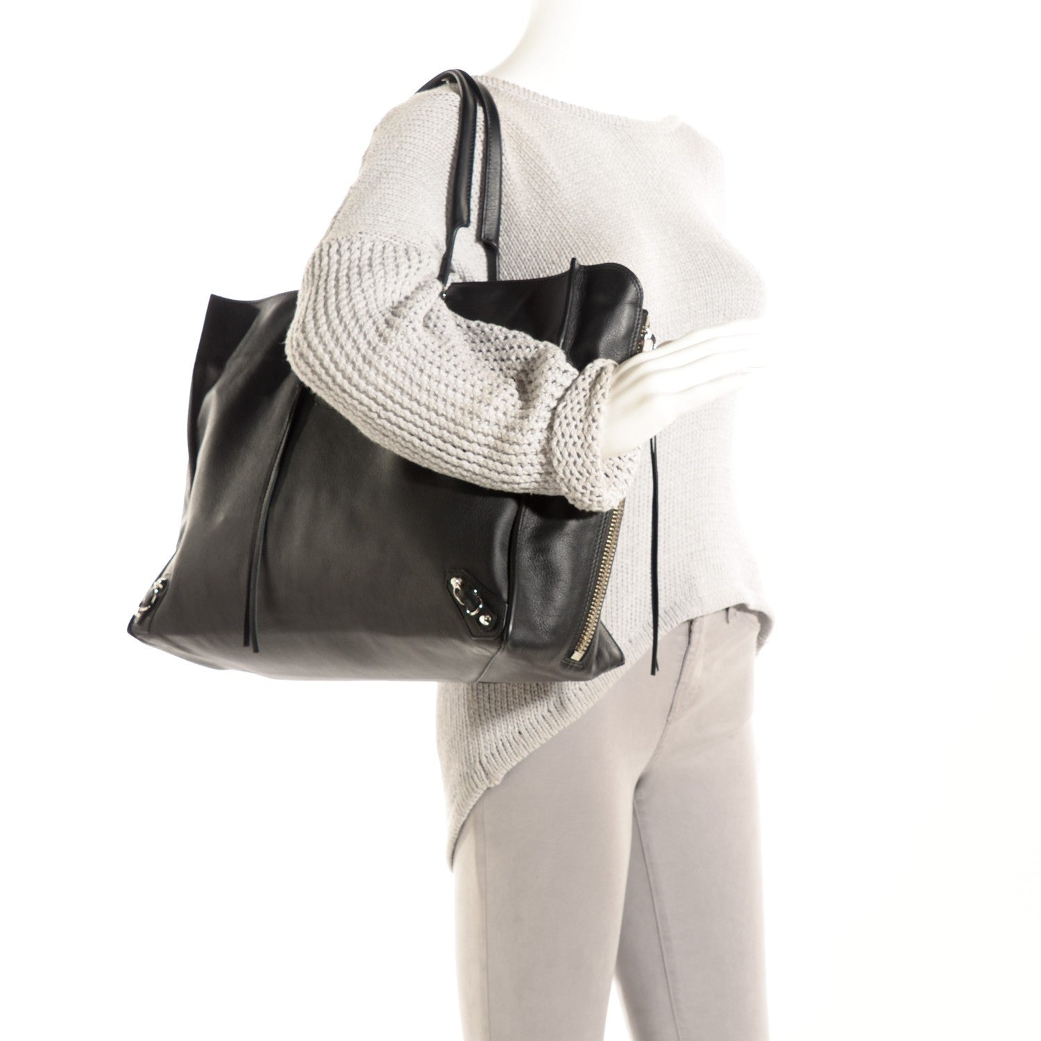 Balenciaga Supple Calfskin Papier A4 Zip Around Tote Black 2 of 10