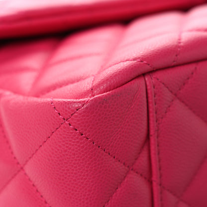 Chanel Caviar Quilted XXL Travel Flap Bag Dark Pink 12 of 12