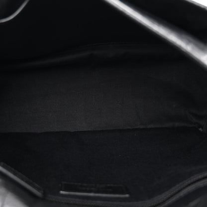 Saint Laurent Crocodile Embossed Lambskin Monogram Medium Niki Chain Satchel Black 5 of 14