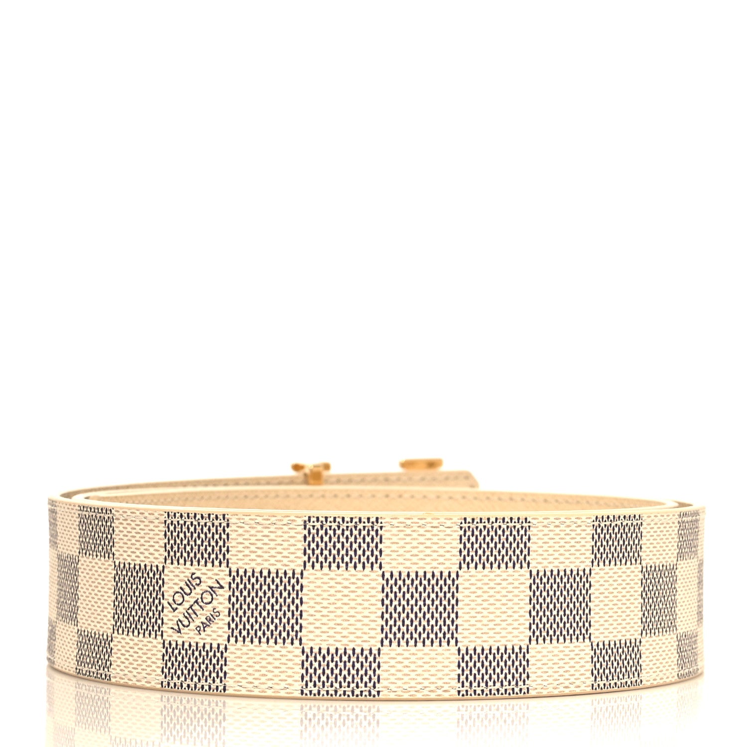Louis Vuitton Damier Azur LV Initiales Belt 95 38 2 of 5