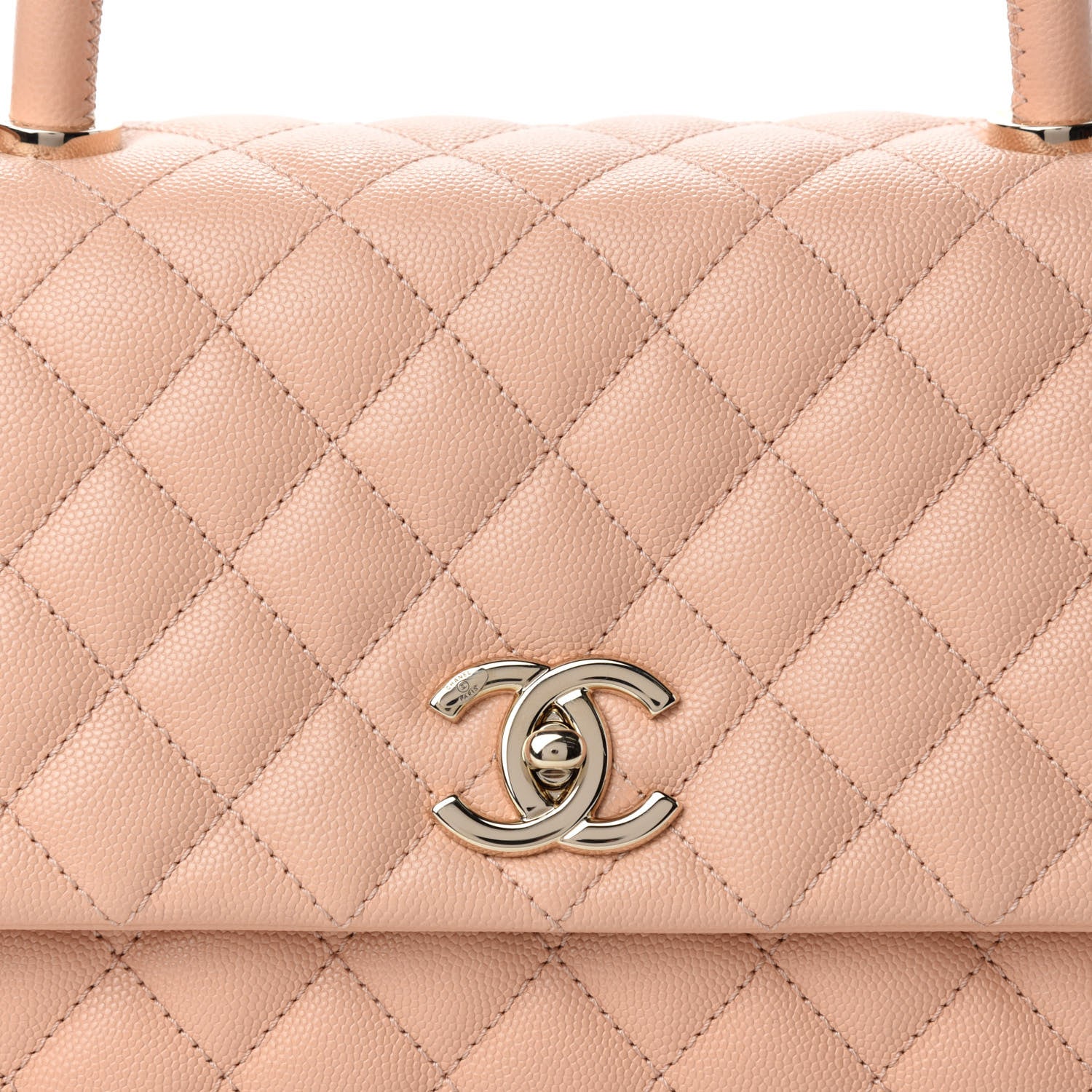 Chanel Caviar Quilted Small Coco Handle Flap Light Pink 10 of 11