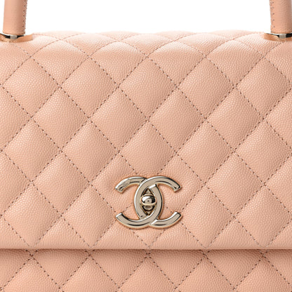 Chanel Caviar Quilted Small Coco Handle Flap Light Pink 10 of 11