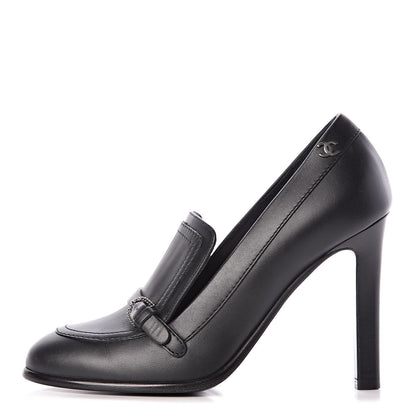 Chanel Calfskin Buckle Pumps 36 Black 1 of 14