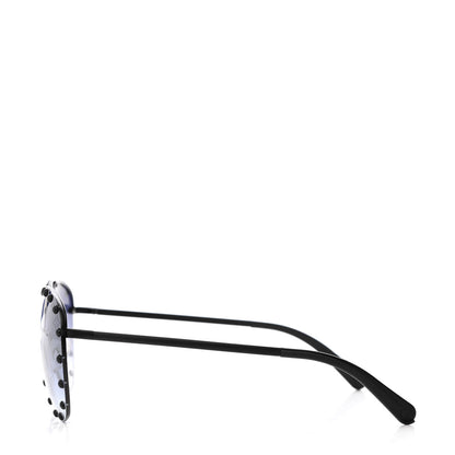 Louis Vuitton Metal Monogram The Party Aviator Sunglasses Z0973U Black 3 of 5