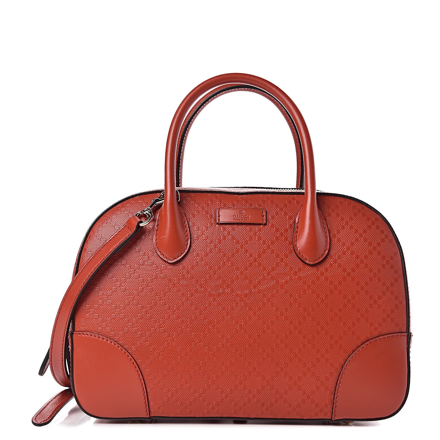 Gucci Calfskin Diamante Small Top Handle Bag Red 1 of 12