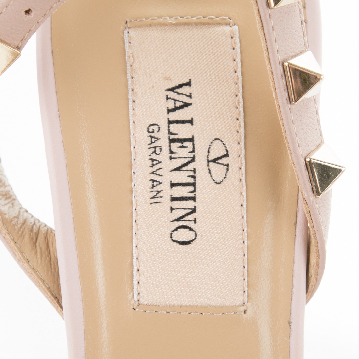 Valentino Garavani Nappa Rockstud Ankle Strap 100mm Sandals 35 Poudre 7 of 7