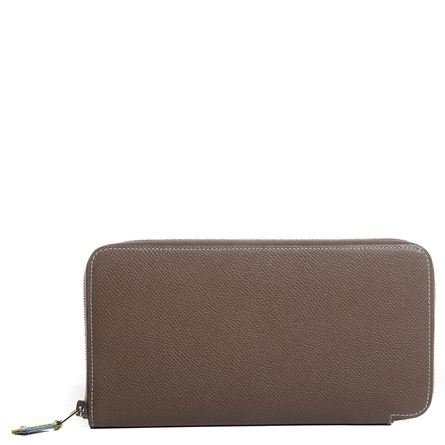 Epsom Silk'in Wallet Etoupe Bleu Electrique