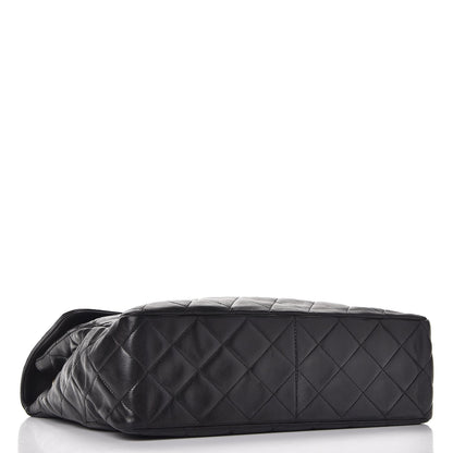 Chanel Lambskin Quilted Jumbo Single Flap Black 4 of 9