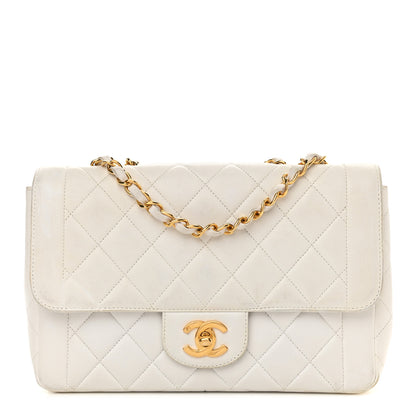 Chanel Lambskin Quilted Medium Single Flap White 1 of 15