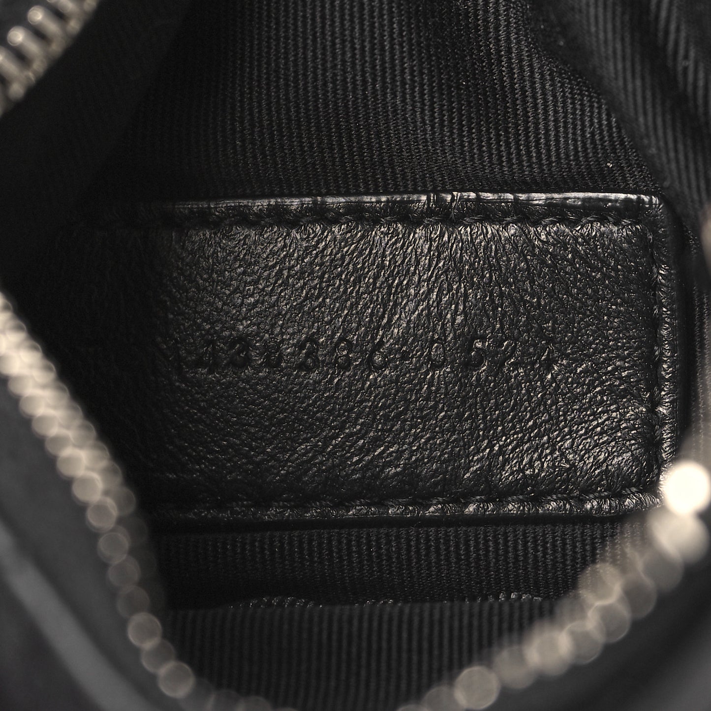 Calfskin Matelasse Monogram Key Pouch Black