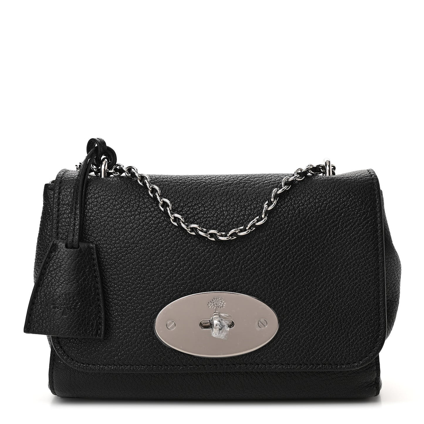 Glossy Goatskin Small Lily Flap Black