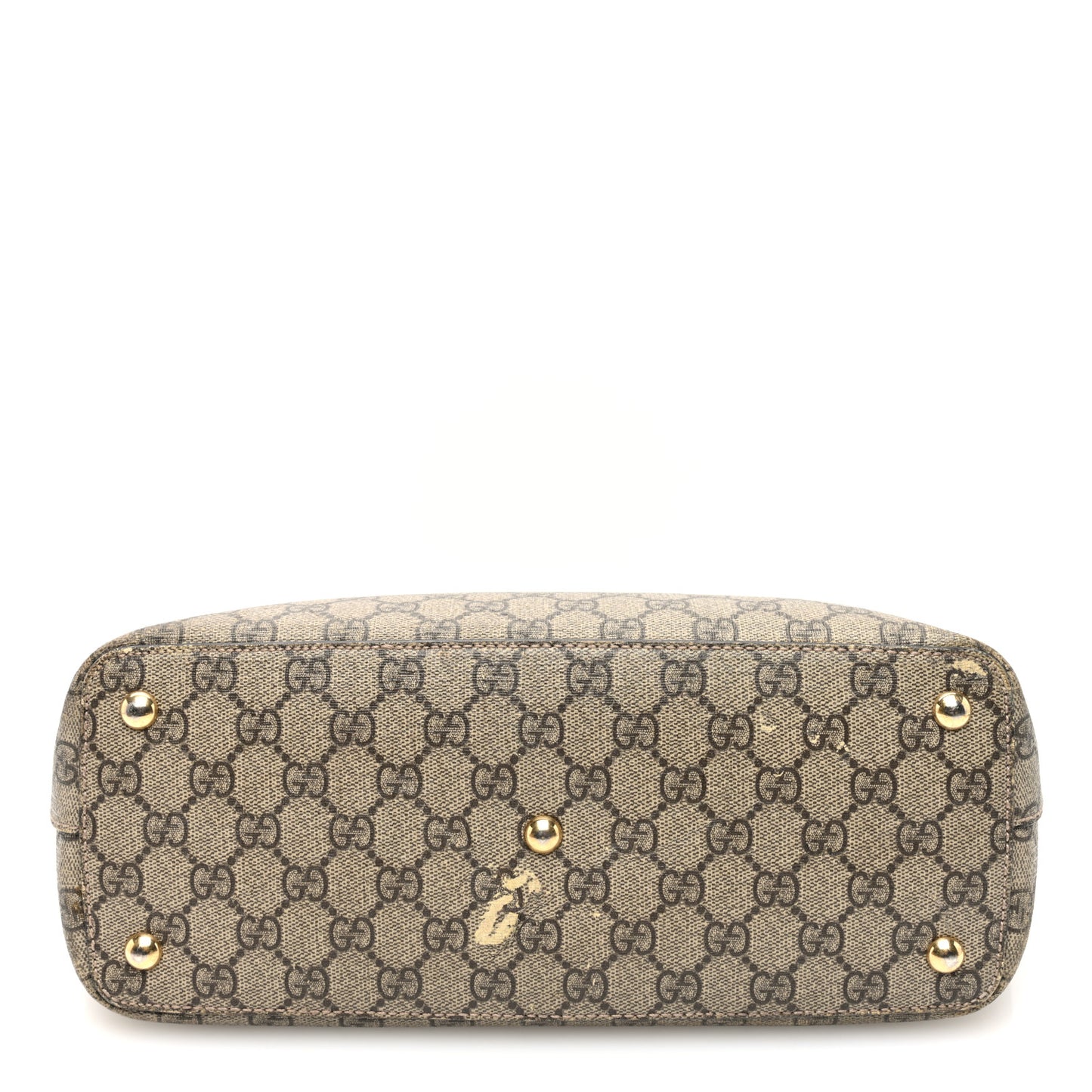 GG Supreme Monogram Medium Zippered Bucket Tote Beige Tuscany