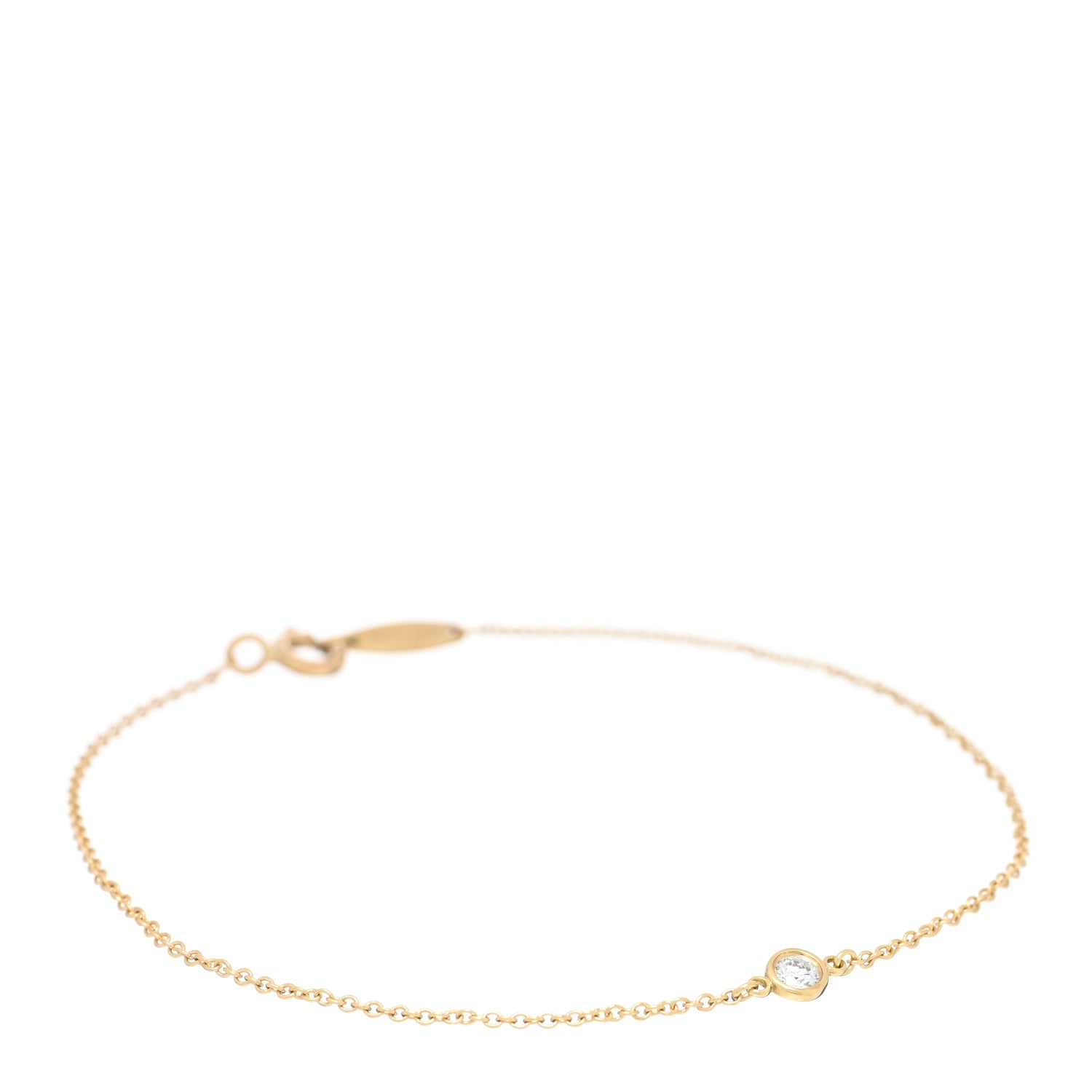 Tiffany 18K Yellow Gold Diamond .08ct Elsa Peretti Diamonds By The Yard Bracelet 1 of 3